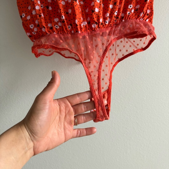 Intimately Free People Call Me Later Printed Bodysuit Top Size XS - Picture 8 of 10